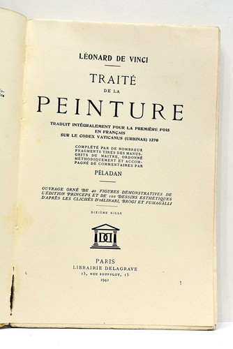 Livre ancien vinci traité - ancien,