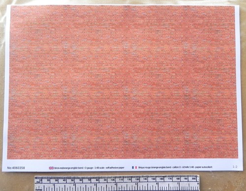 Papier autocollant brique - ,