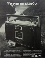 advertising advertising SONY YEAR 1971 N°A 4466 tape recorder radio handset