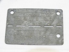 ANCIENNE PLAQUE DE PRISONNIER