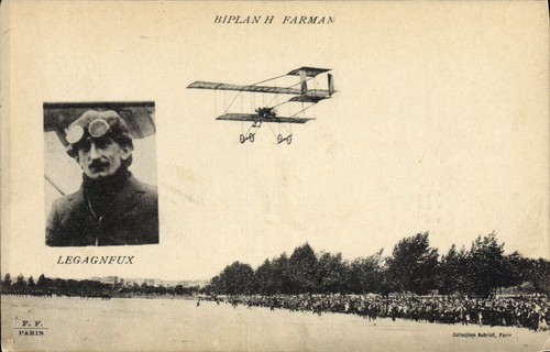 Biplan farman vol - biplan, avec