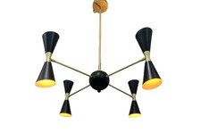 Lustre Spoutnik noir mat clair