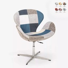 Fauteuil patchwork pivotant de