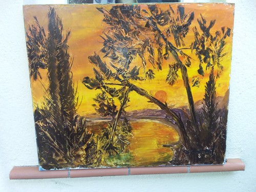 Tableau huile sur toile signé
