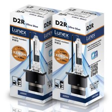 D2R LUNEX XENON HID AMPOULE LAMPS compatible avec Osram Philips 6000K Twin Pack