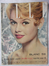 ELLE  n°681 de 1959 : Brigitte Bardot-Tintin-Picasso-Picsou-Malraux