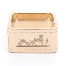 Bague écharpe HERMES Bolduc 90 H601462S plaqué or femme d'occasion GHW