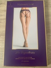  Maison Close Cut and Curled Nude Violet /backseamed Stockings x 2 pk 20 Denier.
