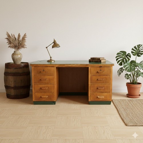 Bureau vintage design plaqué - bureau,