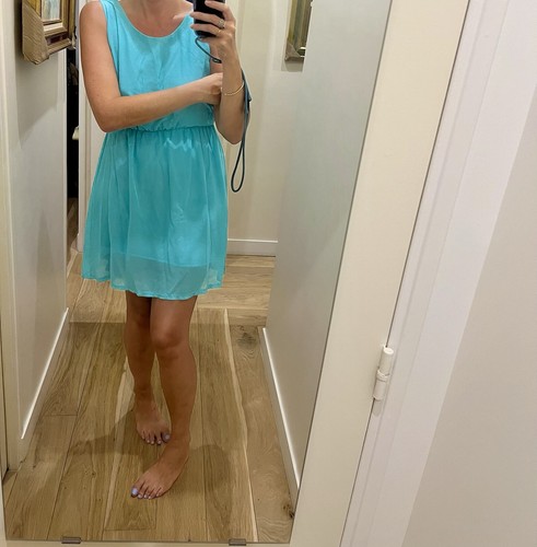 Robe bleu point argenté - bleu,