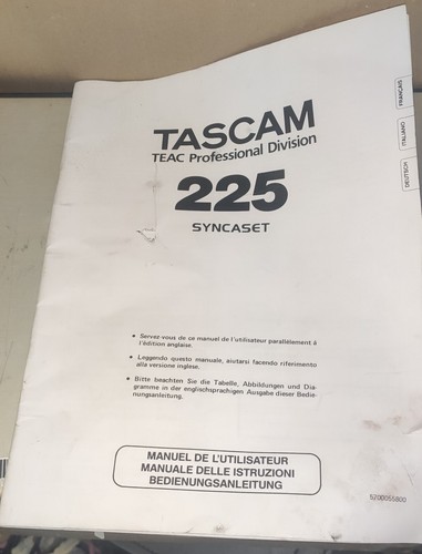 Tascam 225 syncaset - 225, de