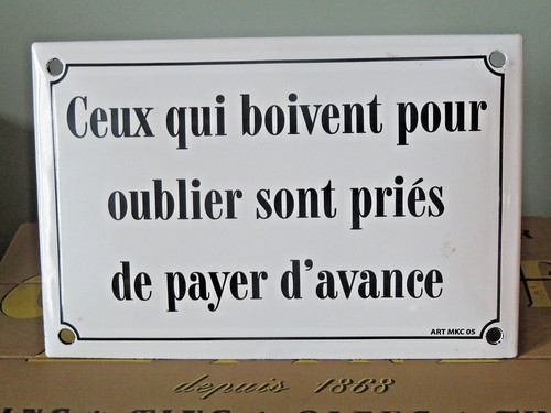 Plaque émaillée bombée