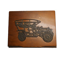 N24.511 box pocket box antique car 1900 metal wood art deco table