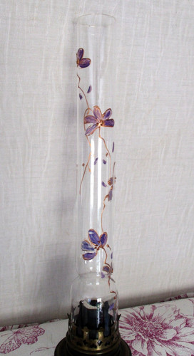 Ancien tube verre émaillé