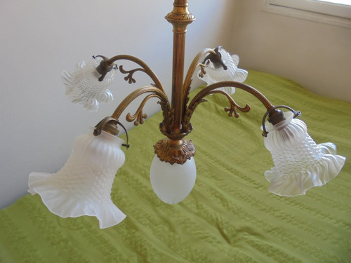 Ancien grand lustre - , suspension