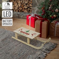 Luge décorative LED en bois