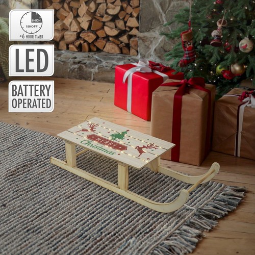 Luge décorative led bois - en,