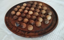 JEU SOLITAIRE EN BOIS MASSIF