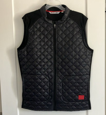 Black Clover Quilted Vest Half Jacket Black Mens Size Large