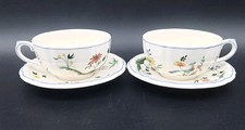 GIEN - 2 EARTHENWARE CUPS / LUNCHES model BIRDS OF PARADISE 