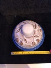 Vintage German Rumtopf Stoneware LID ONLY 6" Diameter x 3" Tall No Chips/Cracks