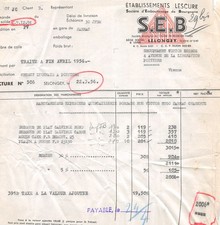 1956 SOCIETE D EMBOUTISSAGE DE BOURGOGNE ETS LESCURE SEB A ACCORDINGGEY - GROUPEM