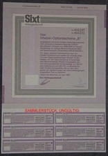 Sixt Aktiengesellschaft 4er-OS B 1990