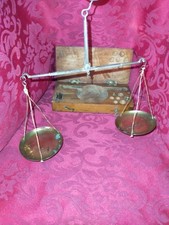 Antique precision scale, triplet for goldsmiths, jewelry, laboratory.