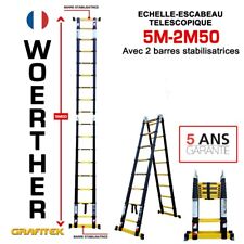 Echelle-escabeau Woerter  5 m/2,50 m - Double fonction - Garantie 5 ans