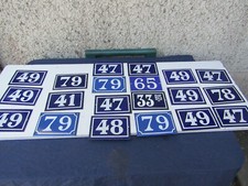 lot of 20 house number enamel plates 