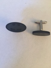 Bat Logo Batman Logo Men Boy Shirt Cufflinks in Black