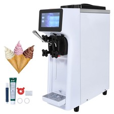 VEVOR Machine à Crème Glacée Appareil à Glace Italienne Saveur Simple 10 L/h