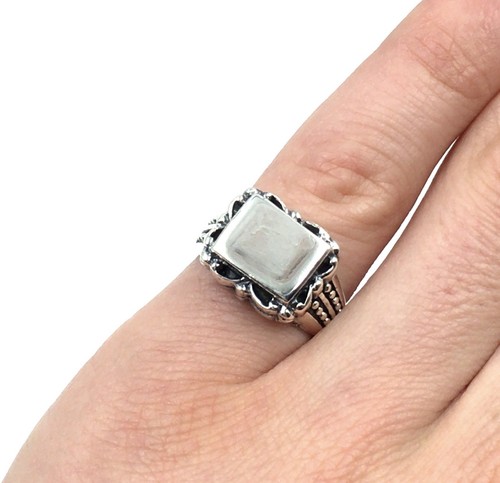 Bague argent massif 925 - en,