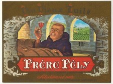 Old tiled wine label (13°)"" Brother Fély-Frontignan-R.551d