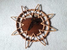 MIROIR SOLEIL EN ROTIN VINTAGE