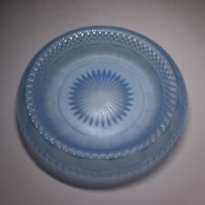 N24.141 Plate Cutter Flat Empty Pocket Round Glass Blue Opaque Art Deco Table