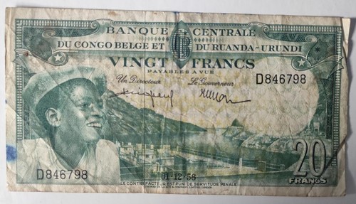 Rare congo belge - congo, billet
