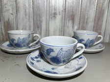 Lot 3 Tasses Avec Soucoupes
