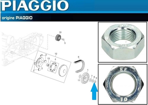 Ecrou variateur origine - variateur, d'origine
