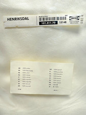 Ikea HENRIKSDAL Chair Cover Long Blekinge White 101.411.70 Cotton Pleated Skirt