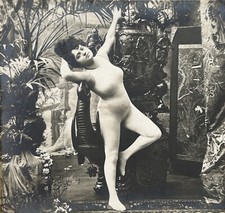 FRANCE Nude Artistic Plastic Pose c1900 Vintage Stereo Photo Silver §n2