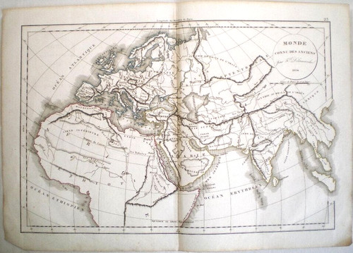 Carte ancienne monde connu des - carte,