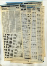 Lot of 9 Incomplete Letters and Other Transfers Boards ''MECANORMA'' Black