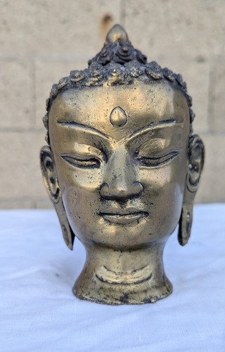 Tête bouddha laiton - de,