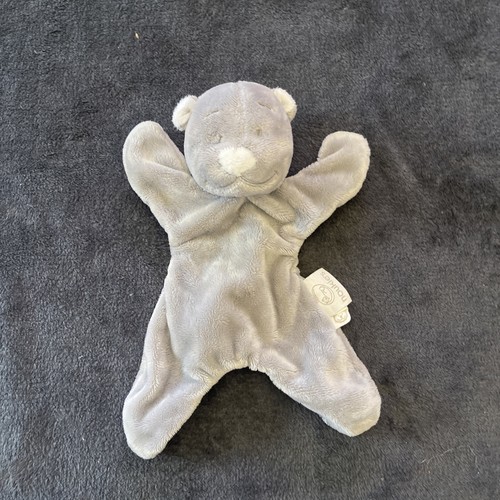 Doudou peluche plat ours gris
