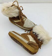 MOONBOOT AFTERSCÌ SNOW BOOTS Technique Leather and Hair Vintage