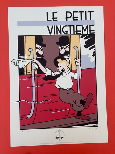 Herge serigraphie tintin - herge,