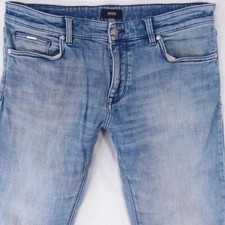 Hommes HUGO BOSS MAINE Regular Straight Élasthanne Bleu Jeans W34 L32