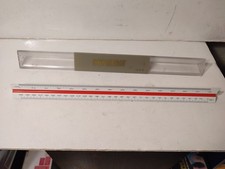 ARCHITECT MINERVA SCALE TRIAGULAR RULE CRYSTAL CASE VINTAGE NICE CONDITION