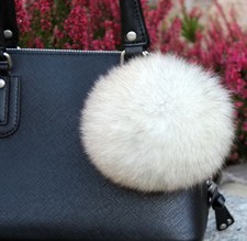 Pompon de Fourrure Renard Bleu